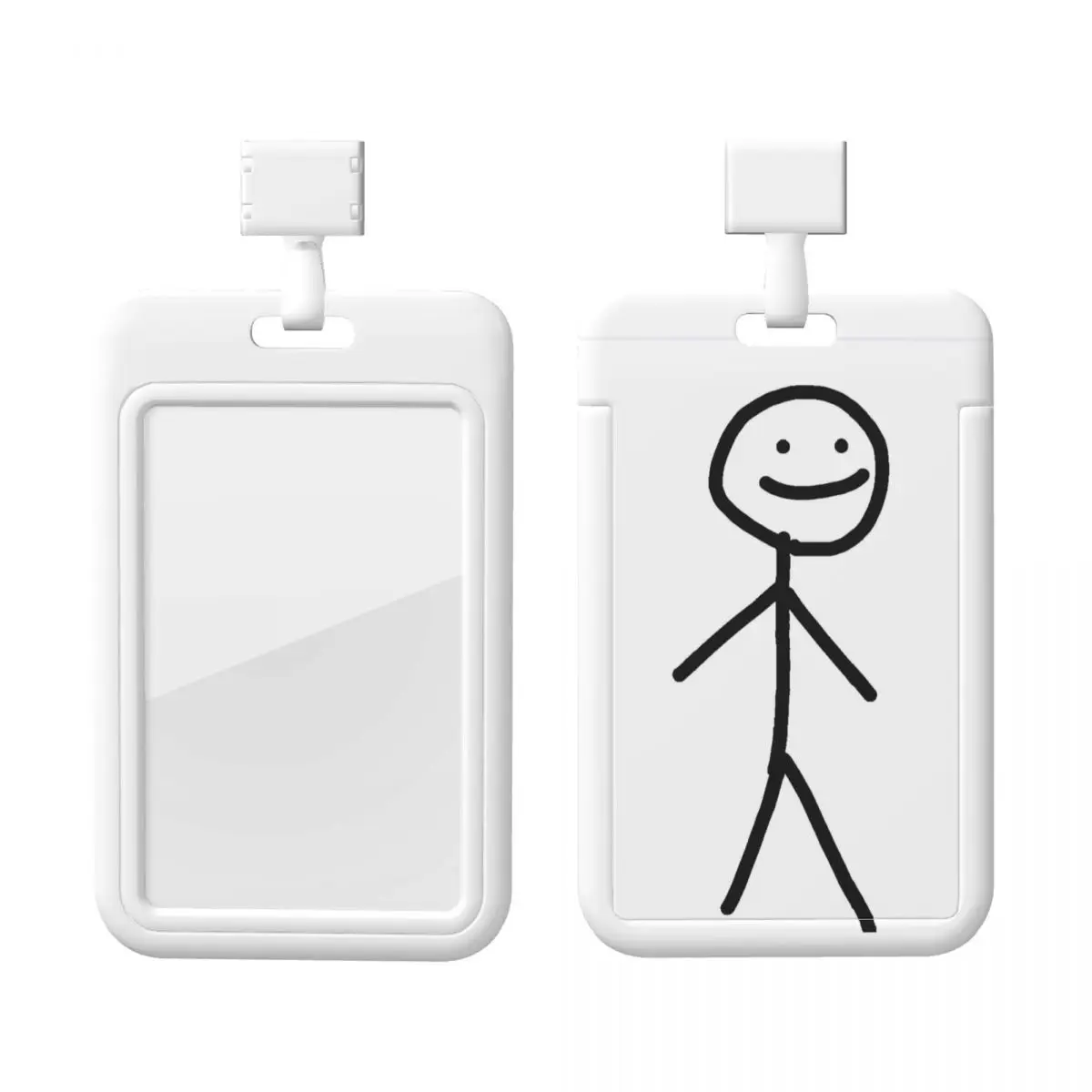 

Custom Stick Figure Card Badge Holder Card Holder Men Women Funny Cartoon Neck Strap ID Credential Holder For Nurse