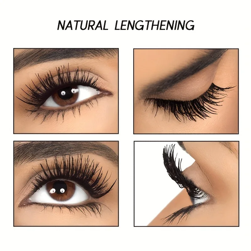 4D Waterproof, Volumizing, Lengthening, Curling, Liquid Fiber Formula for Long-Lasting, Smudge-Proof, Flake-Free Lashes