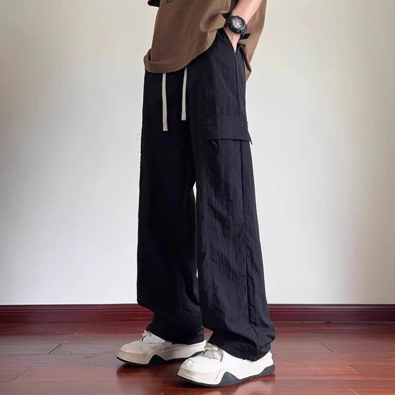 トレッキングメンズカーゴパンツワークウェア無地コットンレギュラーフィット新ナイロン最安値格安テックウェア原宿スラックス男性ズボン