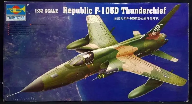 1/32 Trumpeter 02201 US Plane Aircraft F-105D Thunderchief Fighter Jet Model Plane Kits to Build for Collecting Toys TH06865