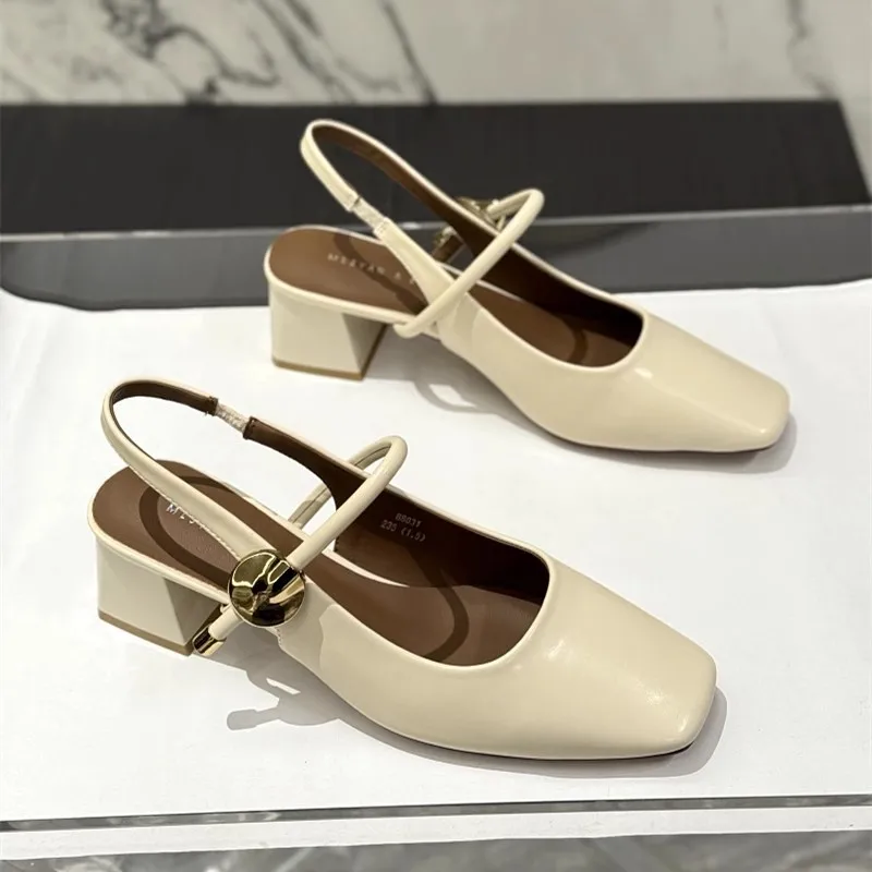 

Baotou women's sandals - 2026 summer new style fashionable and versatile Mary Jane shoes with square toe and high heel