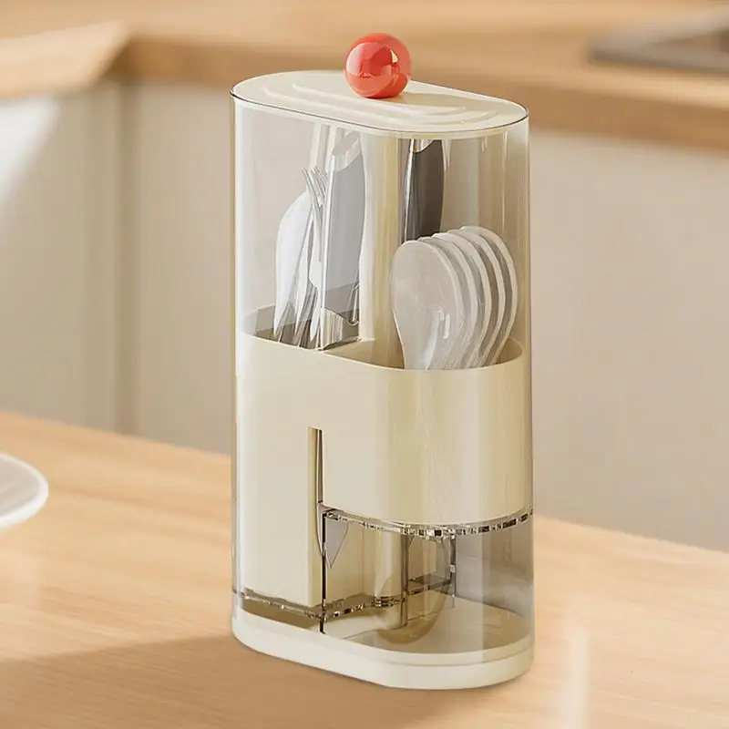 

Multi-Function Storage Basket with Separated Compartment Drying Rack Tableware Spoon Fork chopstick Box Kitchen Organizer