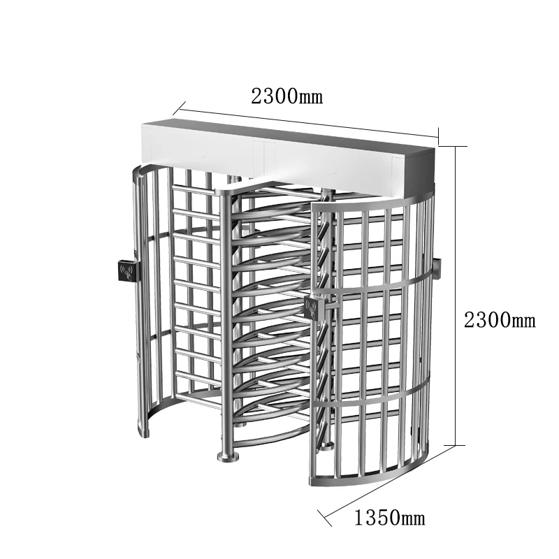 Multi-Function Turnstile Full-Height Gate Mechanism Double-Door Access Control System Humanoid Passage for Office Buildings