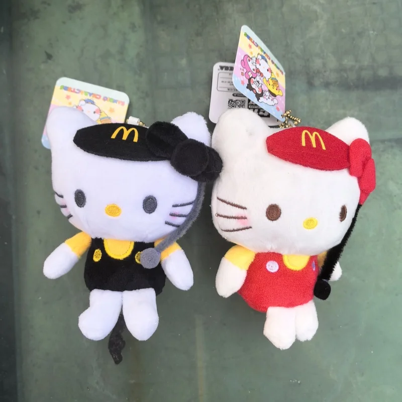 Sanrio Hello kitty Schlüssel bund Plüsch Spielzeug Puppe Schlüssel ring Rucksack Anhänger bequeme und weiche Mädchen Tasche Cartoon Plüsch Schlüssel anhänger