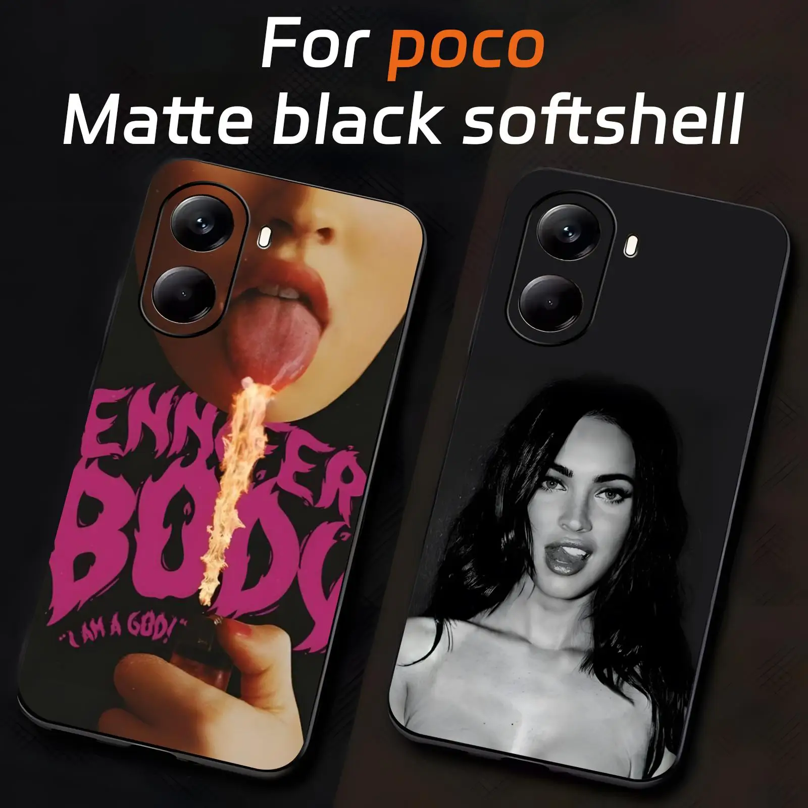 Jennifers Body Megan Fox  Phone Case For Xiaomi POCO M8 M7 M6 X8 X7 X6 F9 F8 F7 F6 Pro 5G Soft black Shockproof Cover