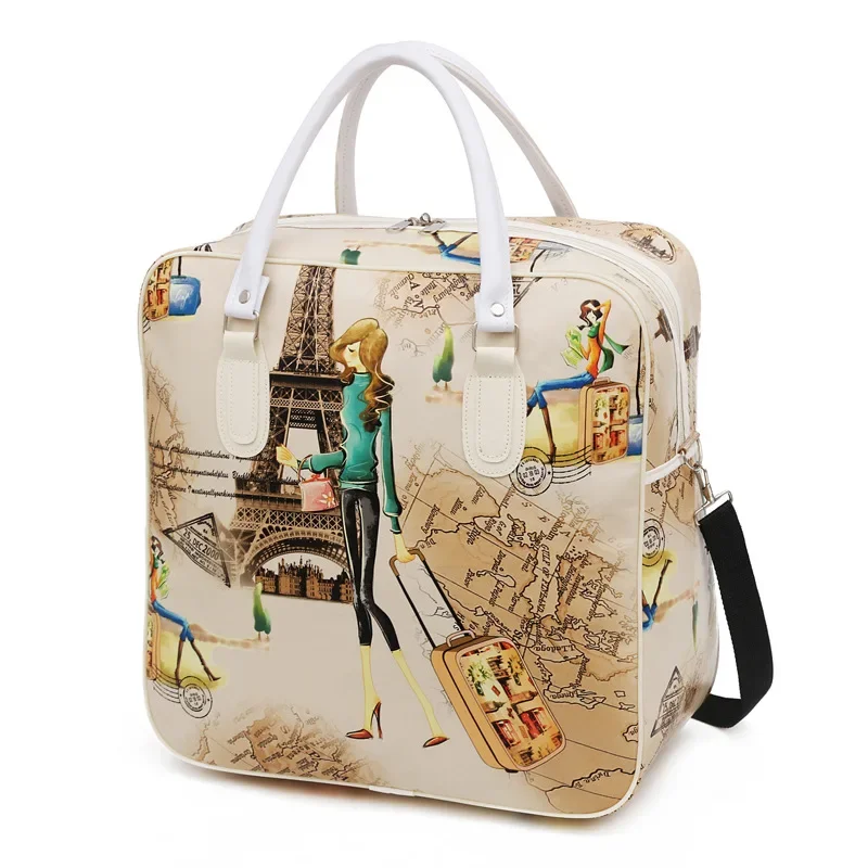 Borsa da viaggio portatile Kawaii da donna Borsa da viaggio impermeabile per cartoni animati Borsa da studente di moda di grande capacità con