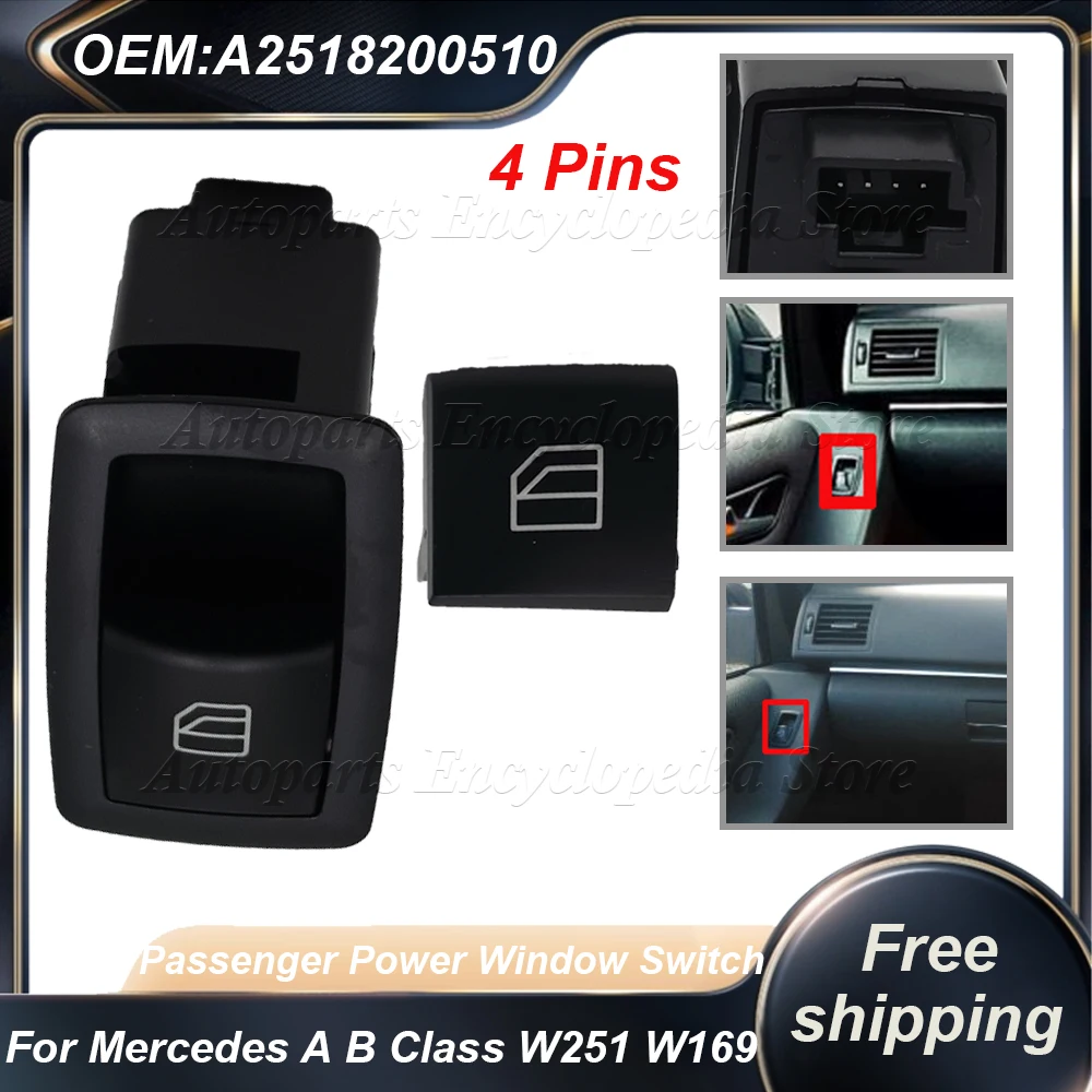 New Car Power Window Switch For Mercedes A B ML GL R Class W251 W169 W245 X164 W164 A2518200510 2518200510