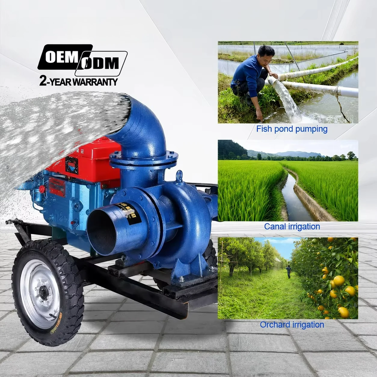 6 Inch Diesel Water Pump Diesel Engine Water Pump Diesel Fuel Injection Concrete Mixer Irrigation Pump