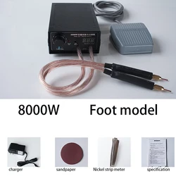 8000W 1200A High Power Spot Welder Solder Soldering Welding Machine AC 100-240V to 8.4V for 18650 Lithium Battery Weld DIY