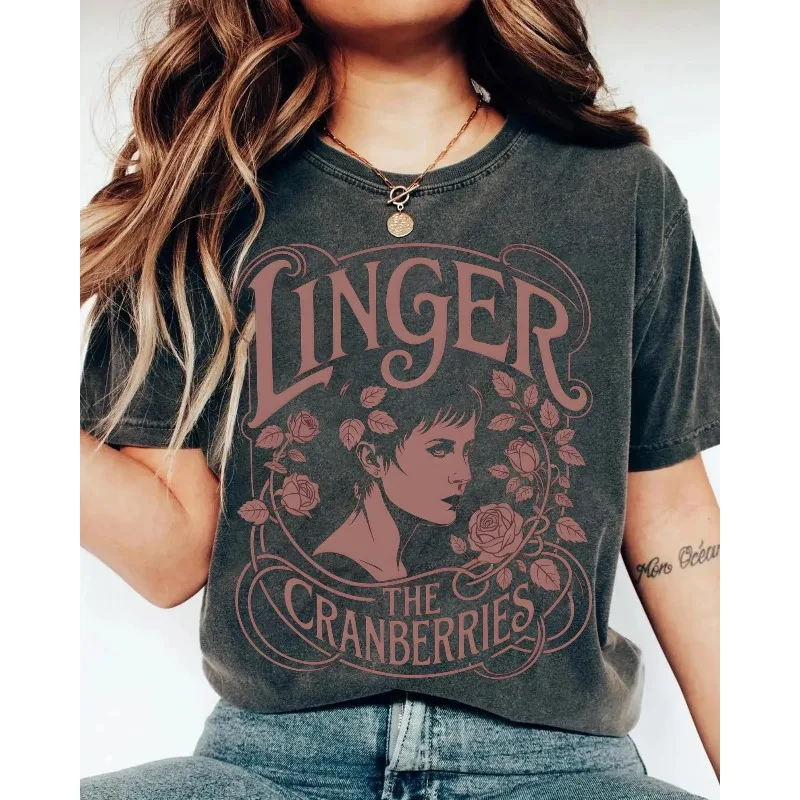 Retro Cranberry Band Style T-shirt Summer New Casual Unisex T-shirt