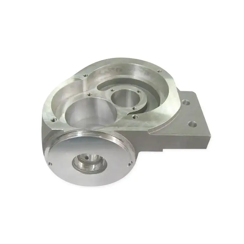 Custom Aluminum Housing CNC Turning Parts Aluminum CNC Milling Flanged Circular Housing with Slots and Mounting Holes