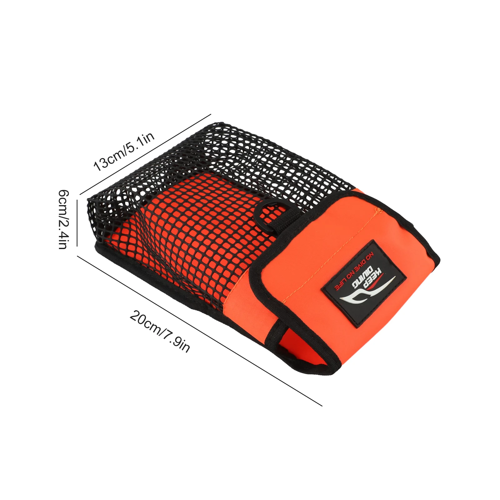 Scuba Diving Gear Bag Featuring Safety Marker Buoy and Mesh Pocket for Secure Storage of Small Diving Accessories
