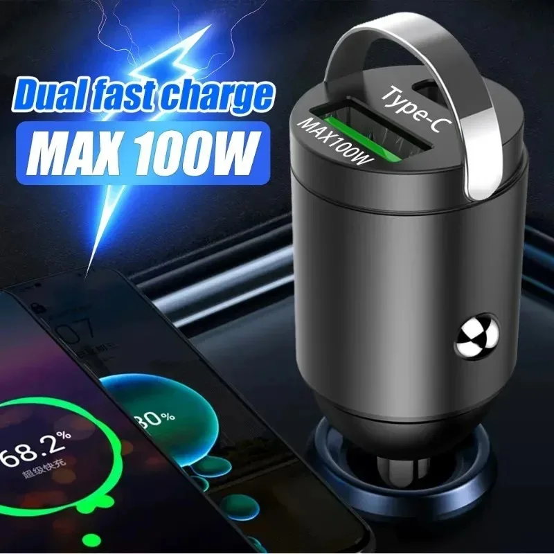 PD 30W Car Charger USB Type C Fast Charging Adapter PD QC3.0 Quick Charging For iphone Huawei Xiaomi