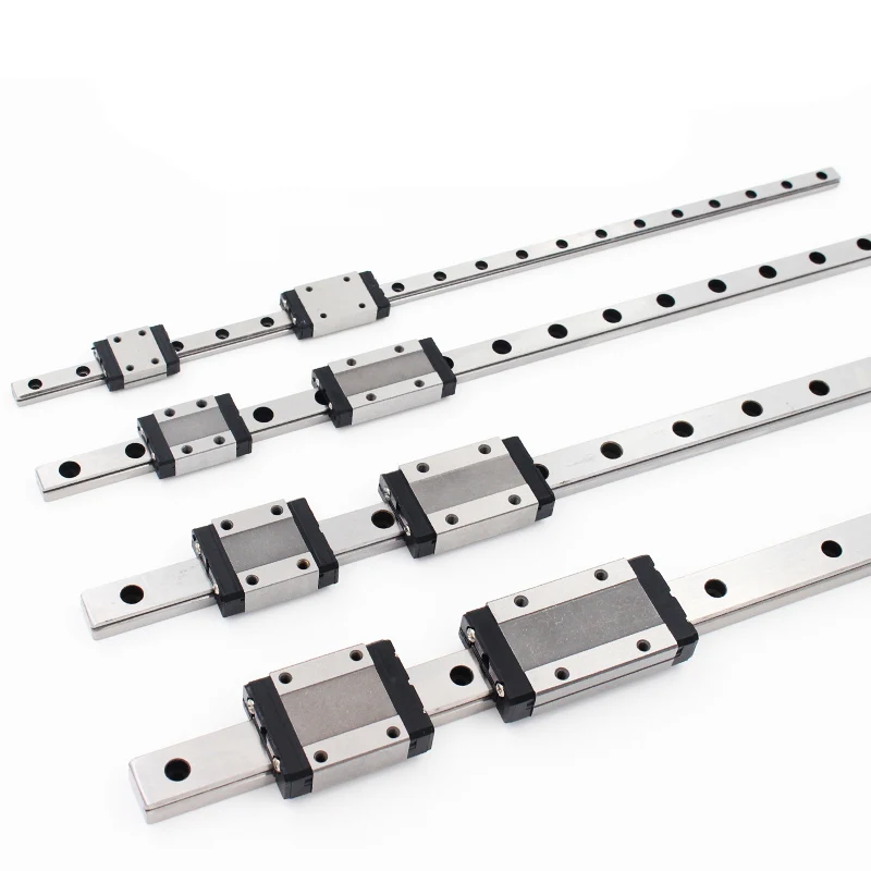 1pcs MGN Series Linear Rail Kit 300~1000mm Guideway + Black SS Carriage Block MGN7 MGN9 MGN12 MGN15 Replacement for CNC & 3D Pri