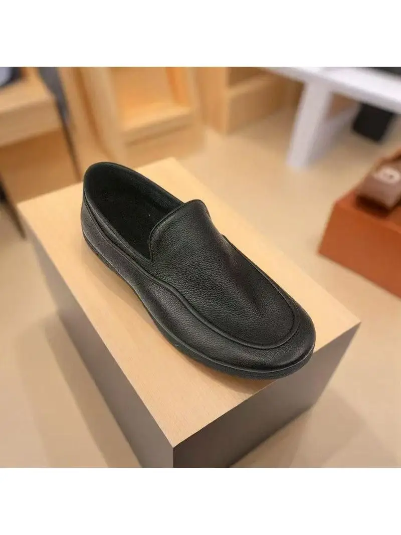 Soft Leather Men's Loafers Breathable Business Casual Shoes Spring Autumn New Style Genuine Soft Leather Slip-On Dress Shoes