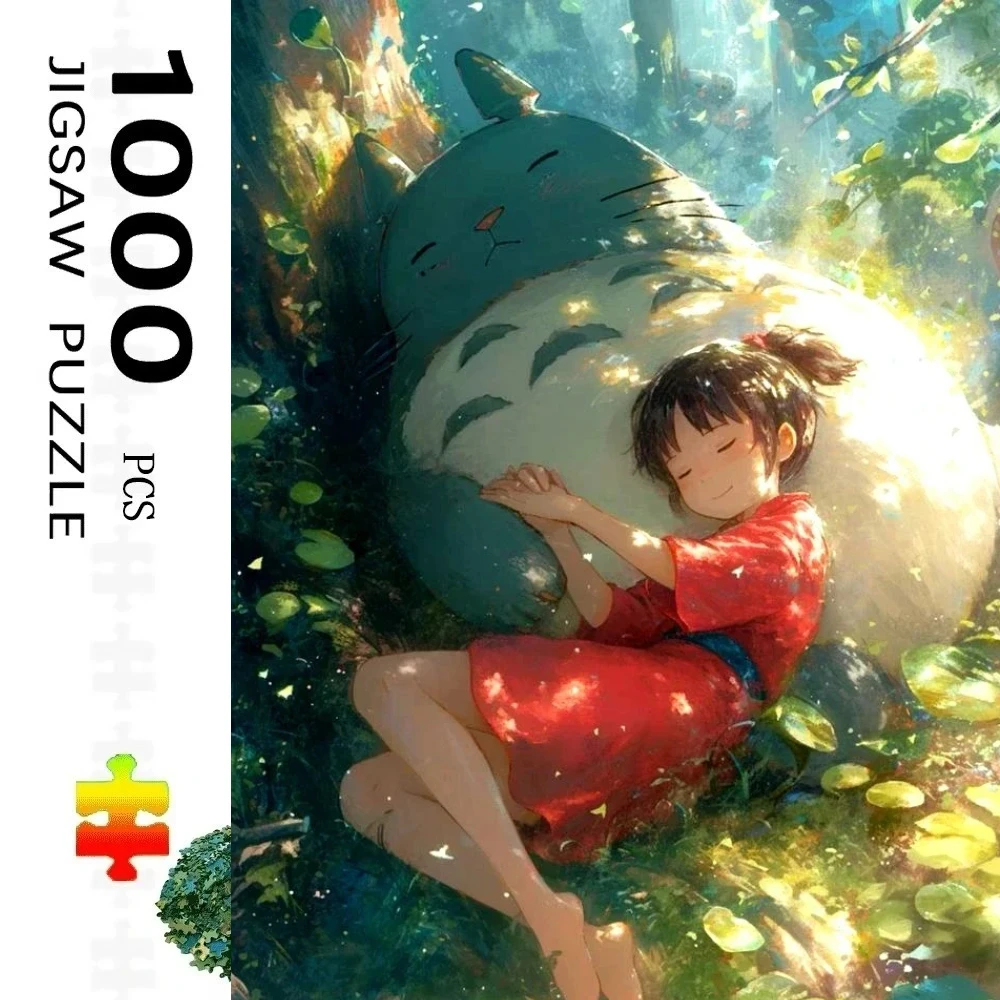 

Пазлы с изображением аниме-девушки и дракона, 1000 деталей, сложная семейная игра для игровой комнаты, спальни, гостиной