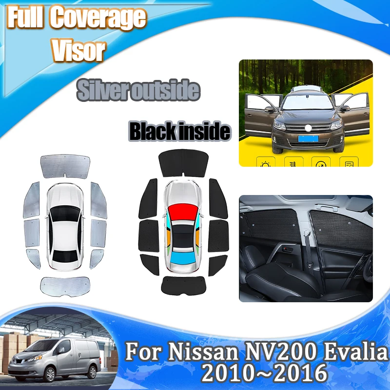 

For Nissan NV200 Accessories Evalia 2010~2016 Car Parasol Sunproof Sunshades Thermal Insulation Windshield Anti-UV Accessories