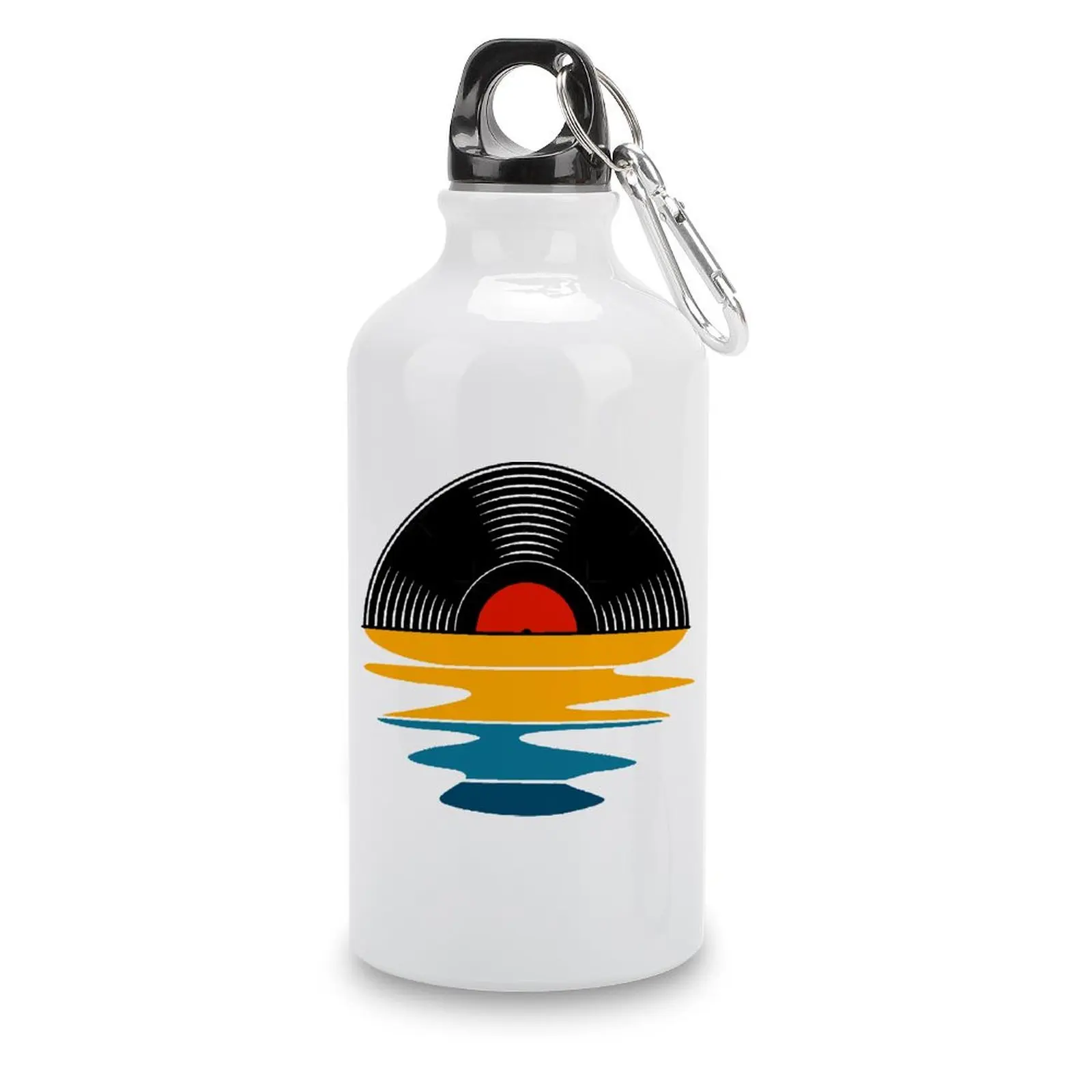 Vinyl LP Music Record Sunset 19 DIY Sport Bottle Aluminum Funny Novelty Kettle Graphic VintageVacuum Flask Kettle Multi-function