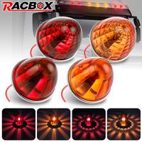 1156 Bulb Truck Side Marker Light Watermelon Glass Lens Light 12V 24V Indicators Warning Light For Car Trailer Tractor Lorry Bus