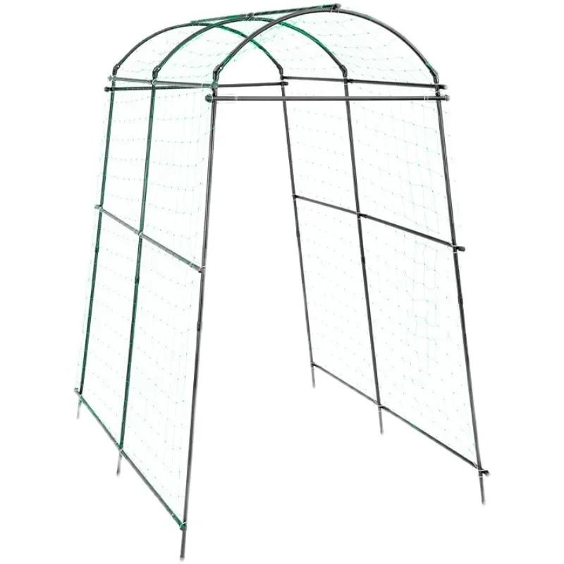 Pumpkin loofah beans cucumber zucchini planting climbing vine frame outdoor plant support plastic-coated steel pipe