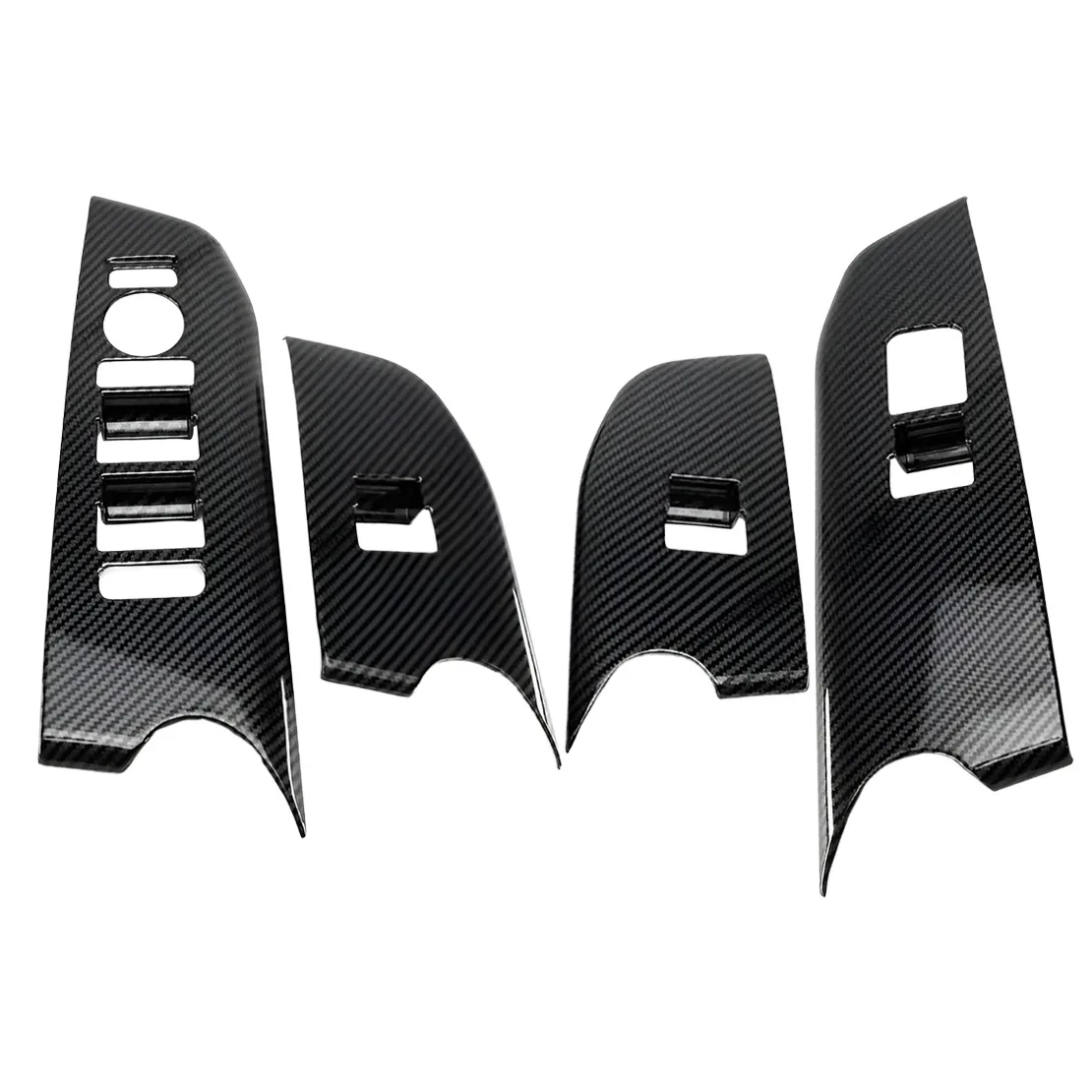 Carbon Fiber Style Door Window Lift Switch Control Panel Button Cover Trim Decor Frame Sticker ABS Fit For Kia K4 2025-2026 LHD