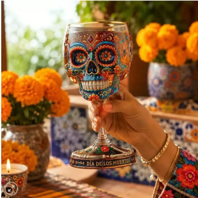 Nueva Copa de Cristal de Borosilicato de Alta Calidad, Colección Jose Cuervo Día de Muertos, Copa de Vino, Artículos para el Hogar, Copas de Champán