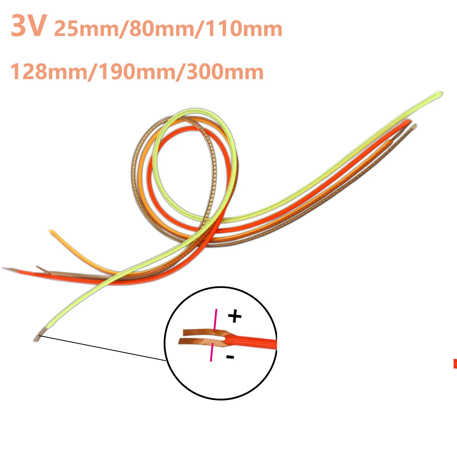 

Flexible LED Filament for LED Bulb DIY 110mm 300mm DC 3V Lamp Accessories Diode DIY Parts Pink White Red Ice-Blue 2700K Blue