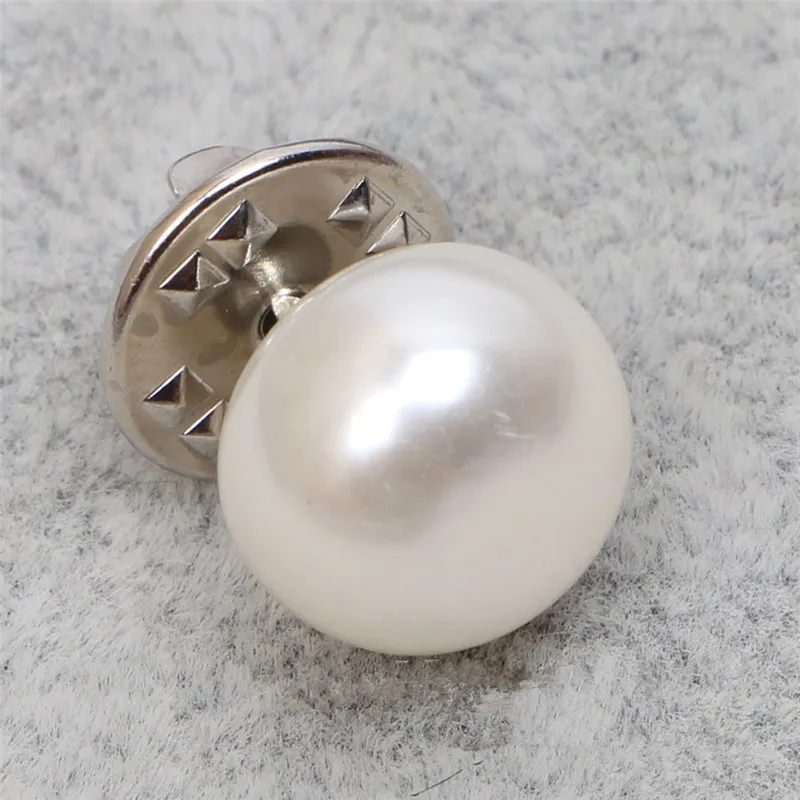 Circle Brooch Pins PU Button Women Zircon Fashion Brooches for Women All-match Jewelry Accessories 10pcs/lot Imitation Pearl