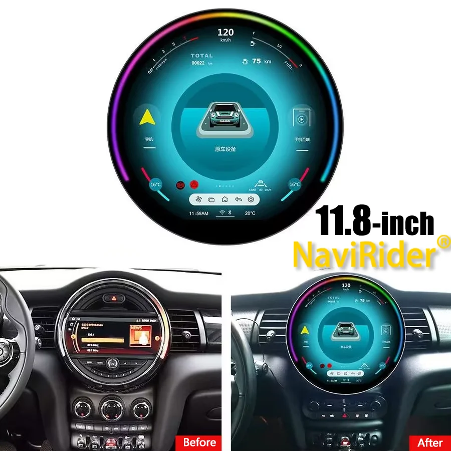 

Multimedia Player Autoradio For BMW Mini One F55 Cooper F56 Clubman F54 2014-2020 Navigation GPS 11.8inch Stereo Android Carplay