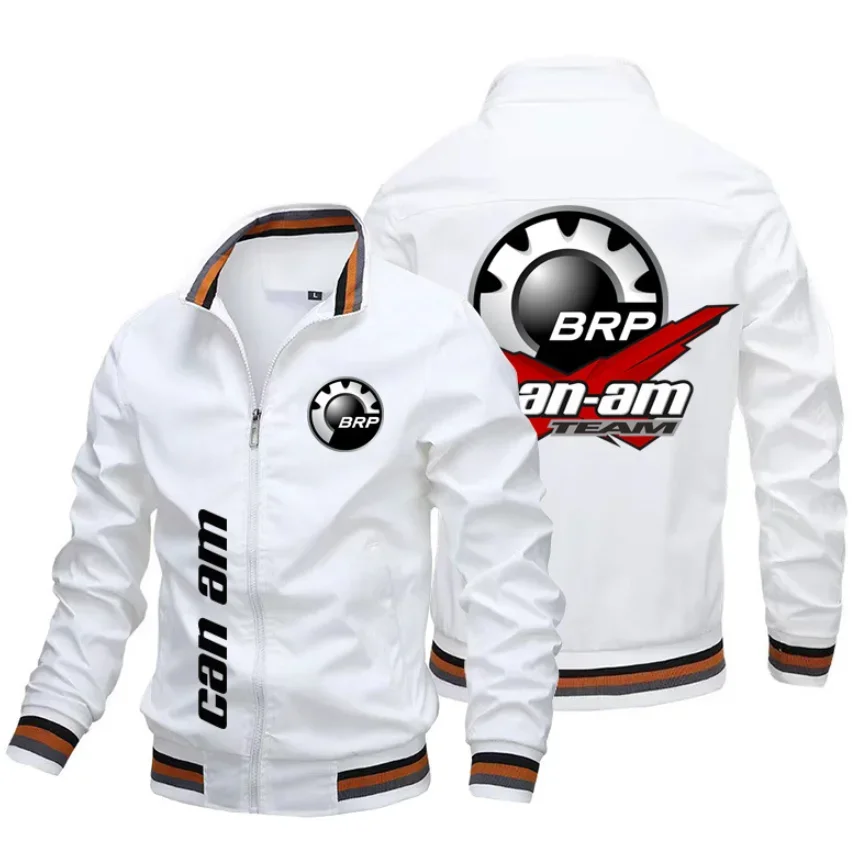 2023 Spring and autumn high quality men's jacket trend new CAN-AM car logo printed men's Jacket breathable men's top