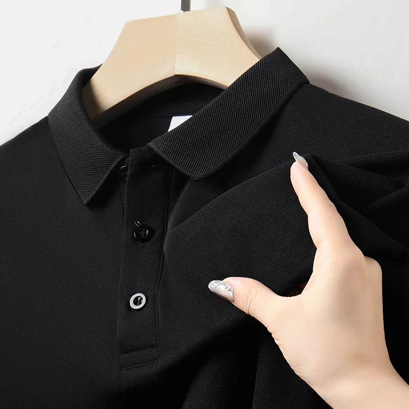 Men\'s Solid Color Casual Fashion Short Sleeve Polo Shirt Summer Comfortable Top for Business And Leisure