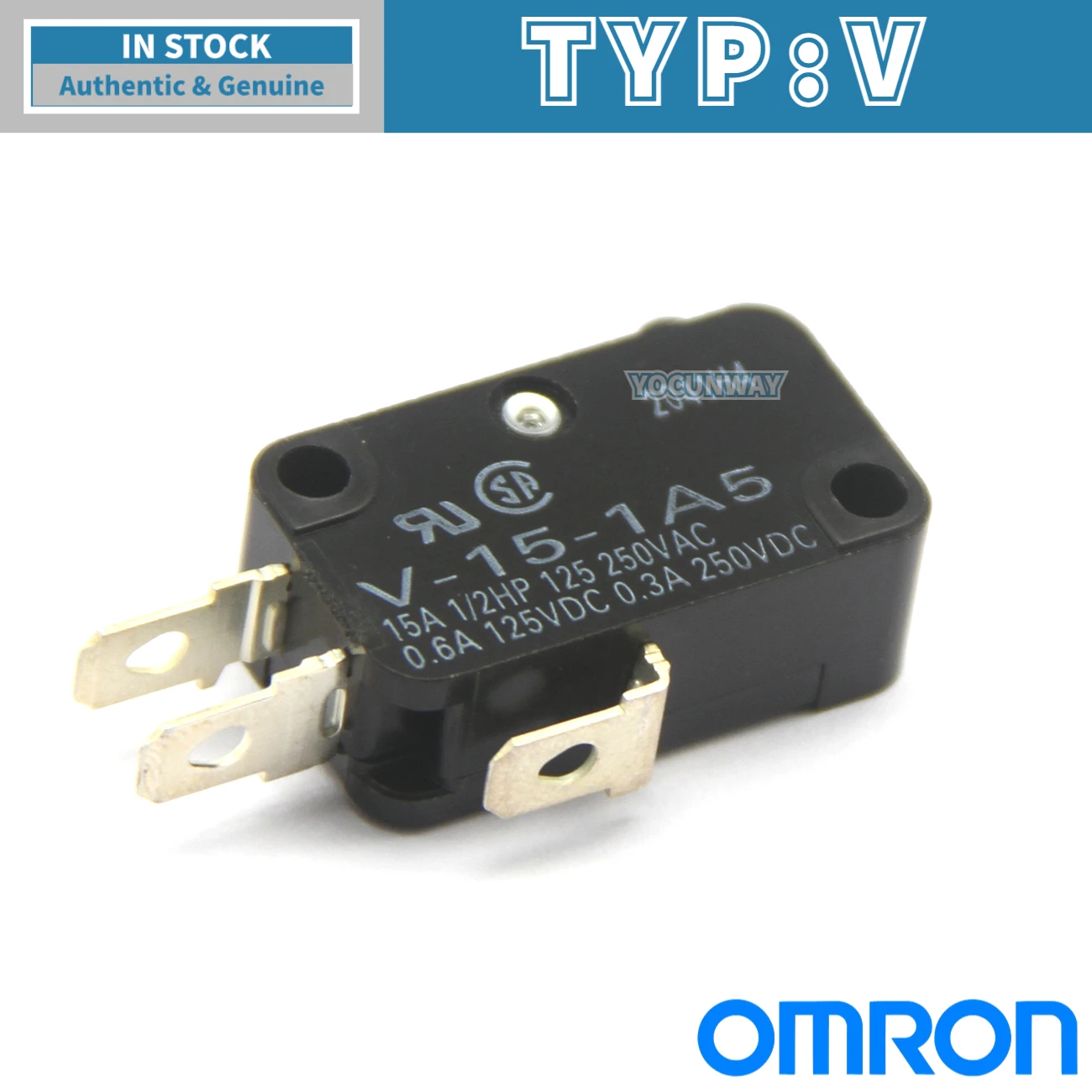 New Authentic Original OMRON Large Micro Switch V-15-1A5 1B5 1A6 1B5 1C25 9A5 105 1B6 151 152 153 154 155 156 103-1A4-T