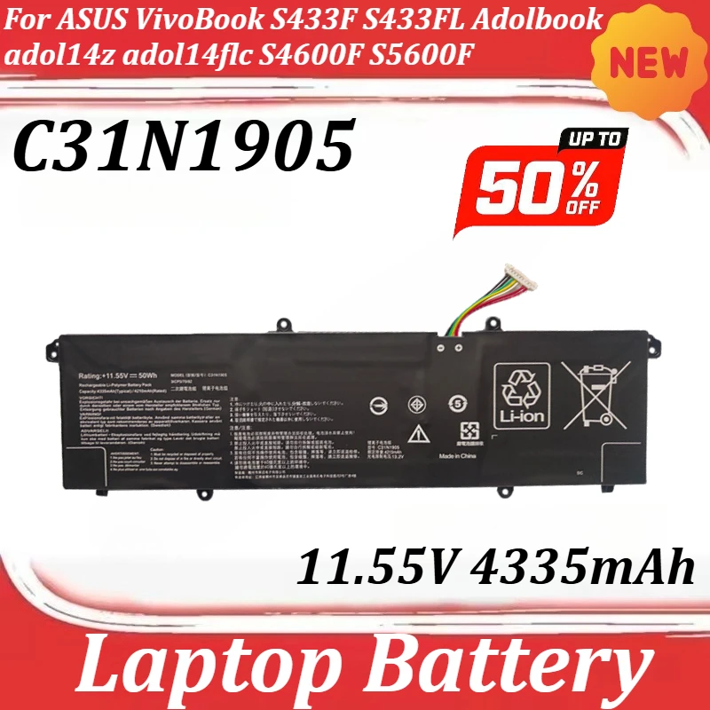 C31N1905 11.55V 4335mAh for ASUS VivoBook S433F S433FL Adolbook adol14z adol14flc S4600F S5600F Laptop Battery