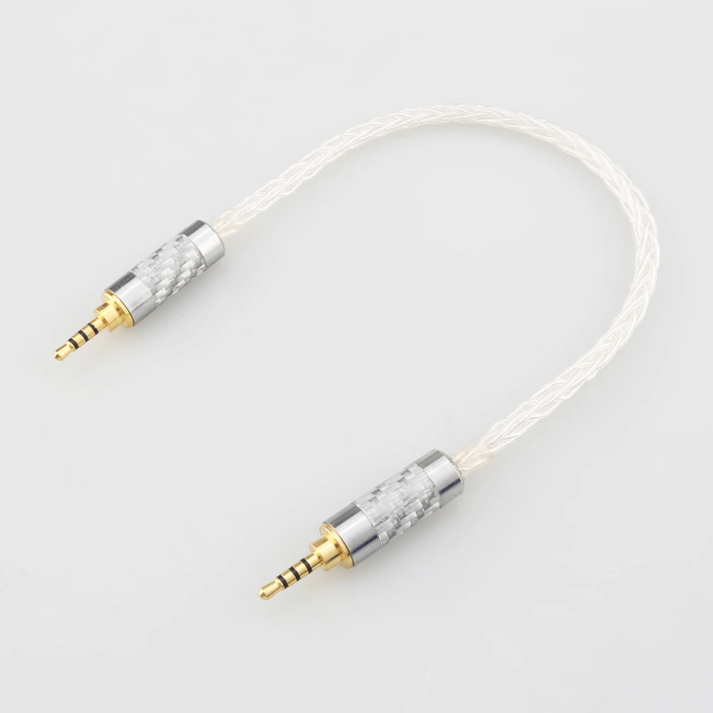 

100% Pure Silver 2.5mm TRRS Balanced Male to 2.5mm TRRS Balanced Male Audio Adapter Cable 2.5mm to 2.5mm TRRS Balance Cable