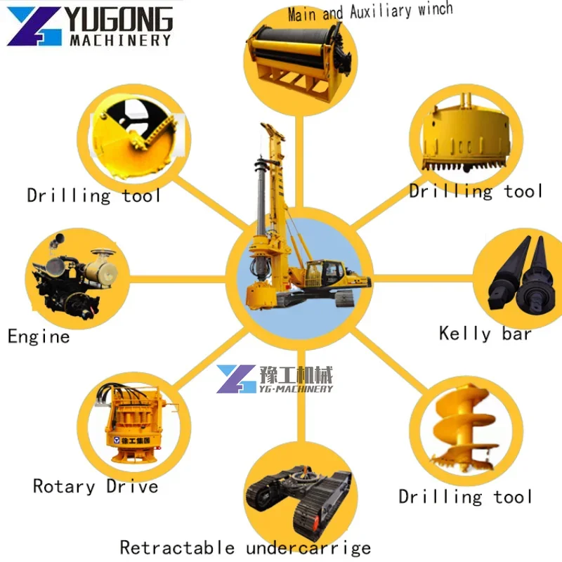 Flexible Rotation Rotary Drilling Rig XR360 Intelligent System Drilling Machine Depth Drilling Rig