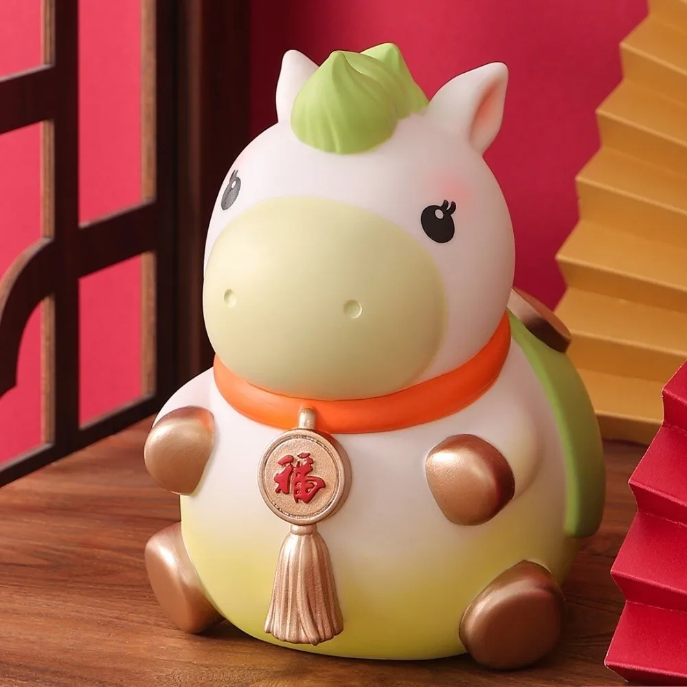 Skarbonka w kształcie konia, odporna na upadki, dekoracyjna, z motywem kreskówkowym, kolekcjonerska, o dużej pojemności.