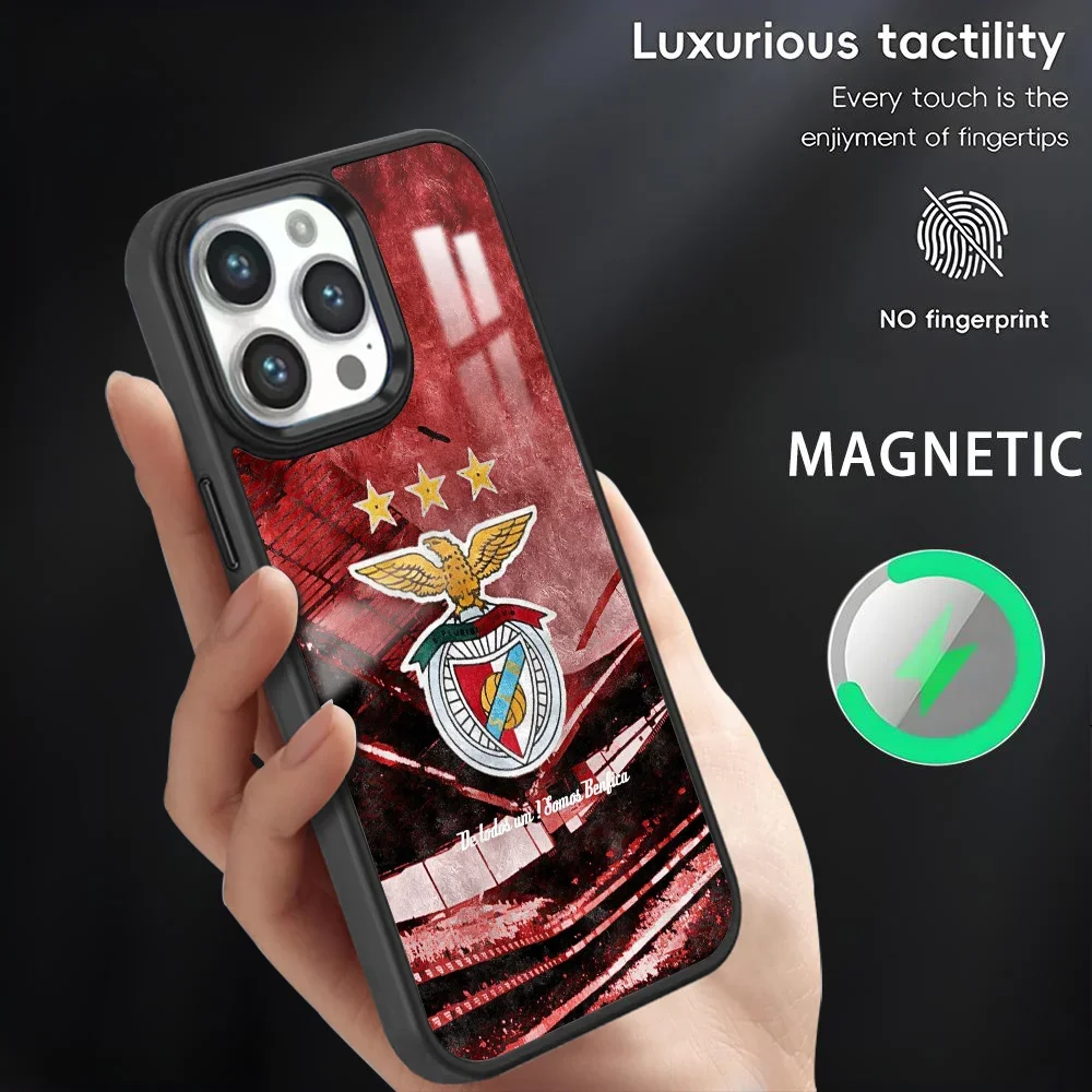 Sport L-Lisboa e Benficas Phone Case For iPhone 16 15 14 13 12 11 Pro Max Plus Mini Magnetic Magsafe Wireless Charging Cover