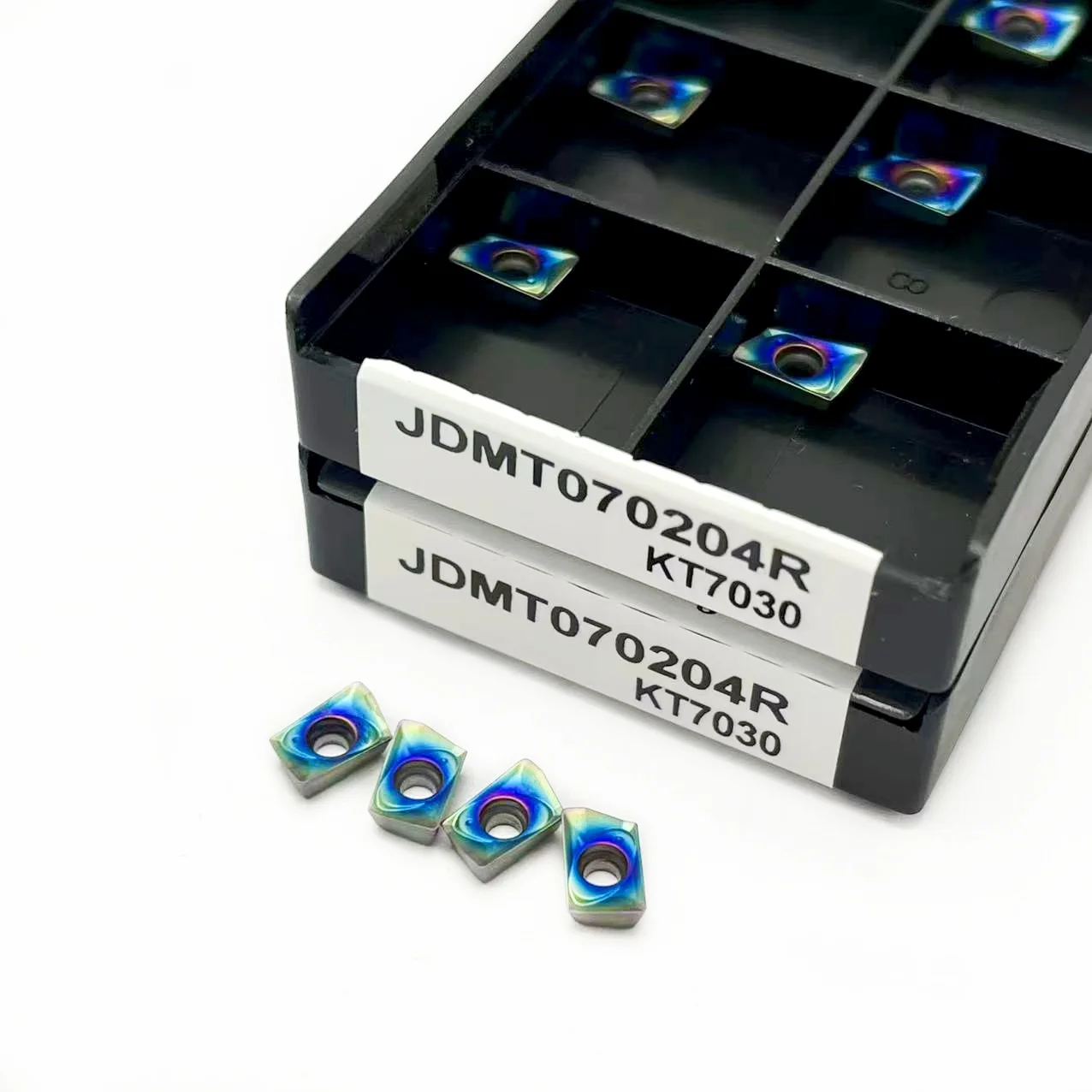 10PCS JDMT070204 KT7030 JDMT070208 KT7030 nano-azul alta dureza lâmina carboneto especial lâmina CNC JDMT070208R KT7030