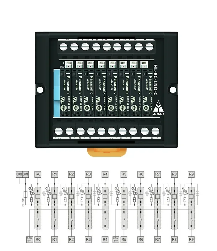 Terminal Block for Panasonic Relay Module APAN3124 APAN 1 Normally Open 1a 4 6 8 10 16 Way 5V 12V 24V