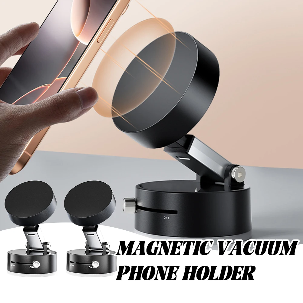 Magnetic Vacuum Car Phone Holder Lazy Multi-functional Foldable Adjustable Holder Suction Cup Phone Holder for Magsafe iPhone