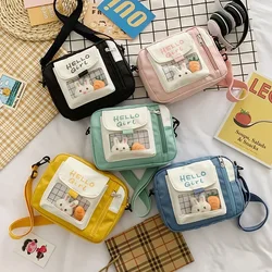 2023 Female Canvas Bag Cartoon Rabbit Messenger Bags For Women Student Cute Girl Shoulder Bag Ladies Shopping Handbag Crossbody