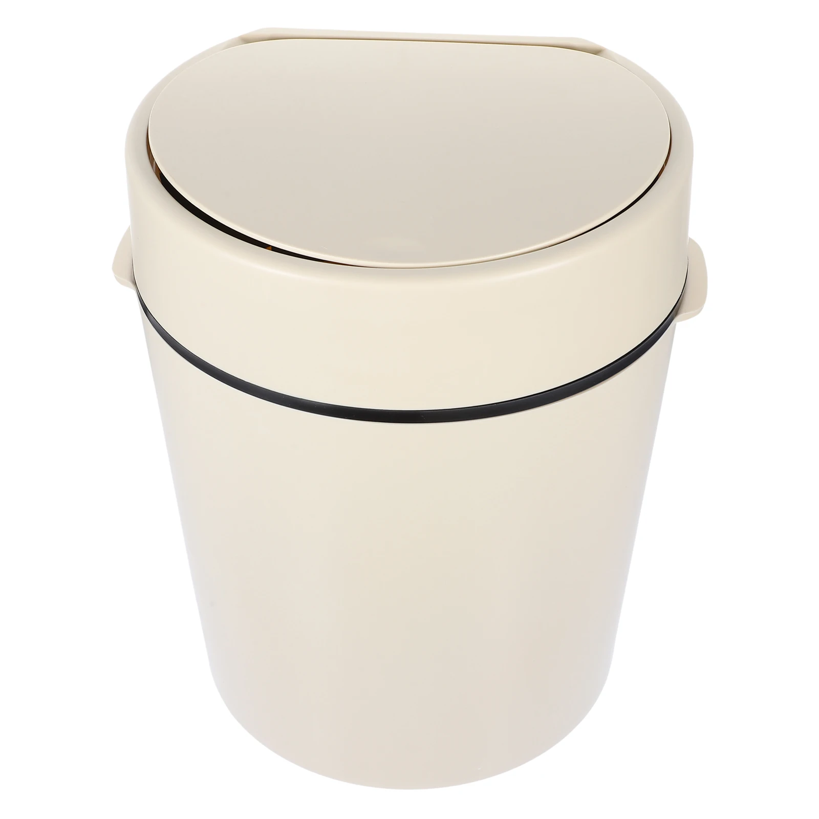 

Light Luxury Trash Can with Lid Office Bin Waste Basket Bathroom Pp Cans Lids Trashcan