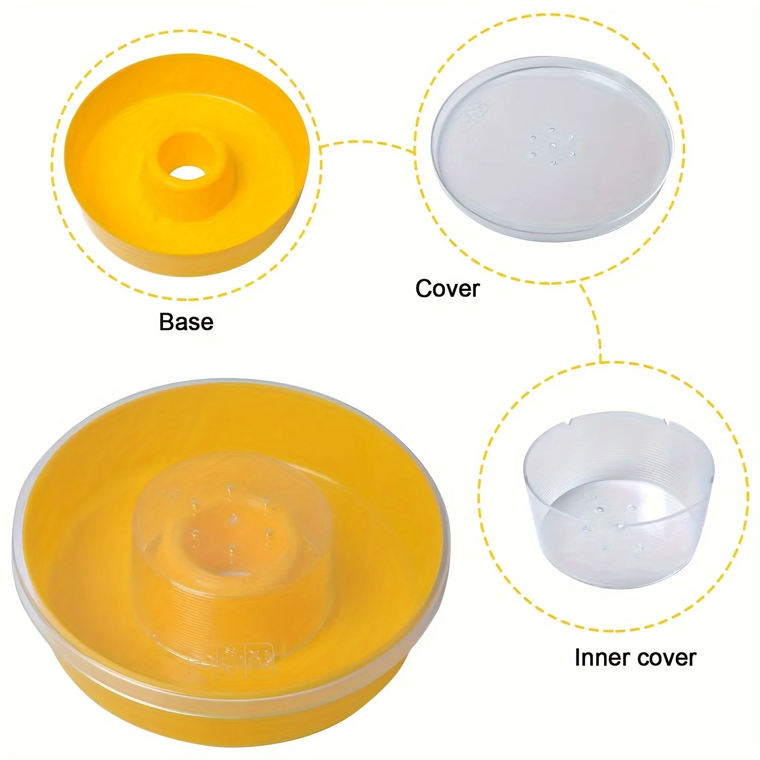 Set - Fast Feeding System with Hive Top Design, Water Feeder, Durable Drinking Bowl  Jumping spider enclosure Gypsum ant nest