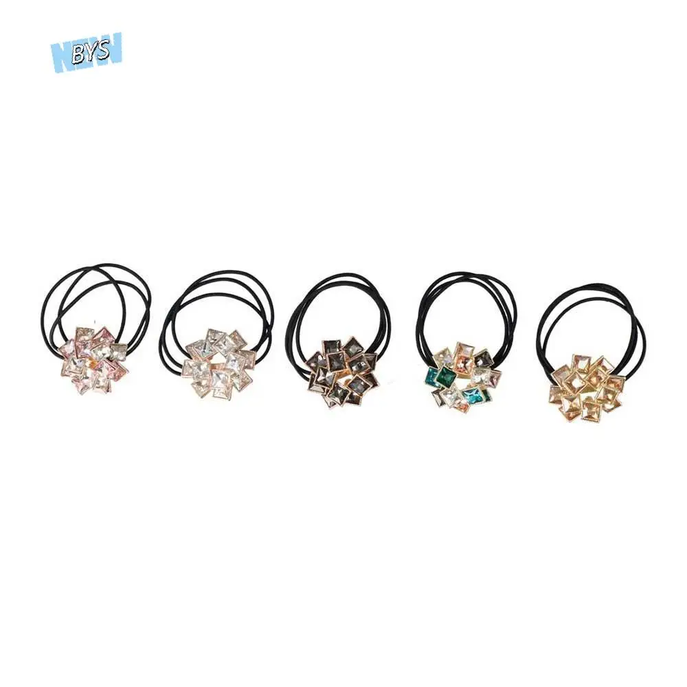 

Temperament Elegant Korean style Simple Rhinestone Alloy Crystal Hair Rope Headwear Hair Rubber Band