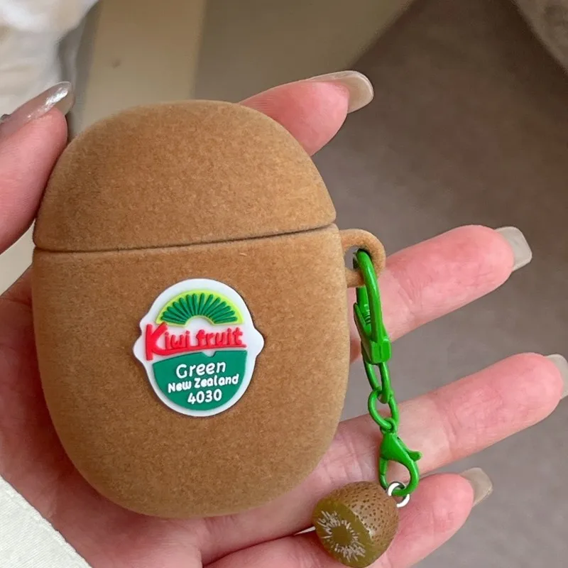 Housse pour écouteurs Bluetooth sans fil, pour Huawei Freebuds Pro5 Pro3 4 4E 5i 6i 7i Clip2 3D, simulation de fruits Kiwi, antichoc