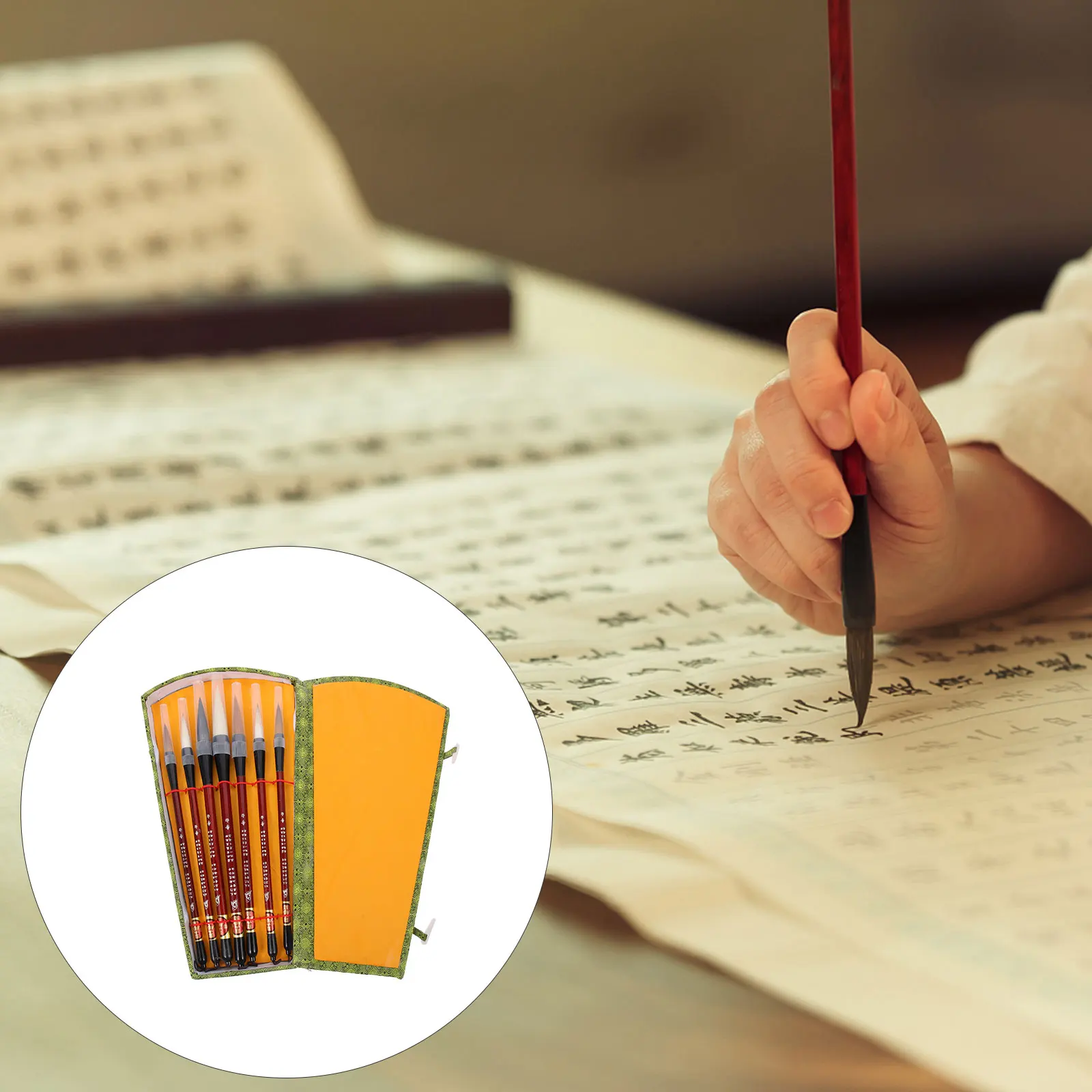1 Zestaw chińskich pędzli do kaligrafii, pędzli do malowania akwarelami, przenośne narzędzie do rysowania dla początkujących, wielofunkcyjne do użytku domowego