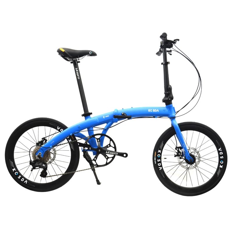 メカニカルディスクブレーキ付き折りたたみ自転車,7スピード,9スピード
