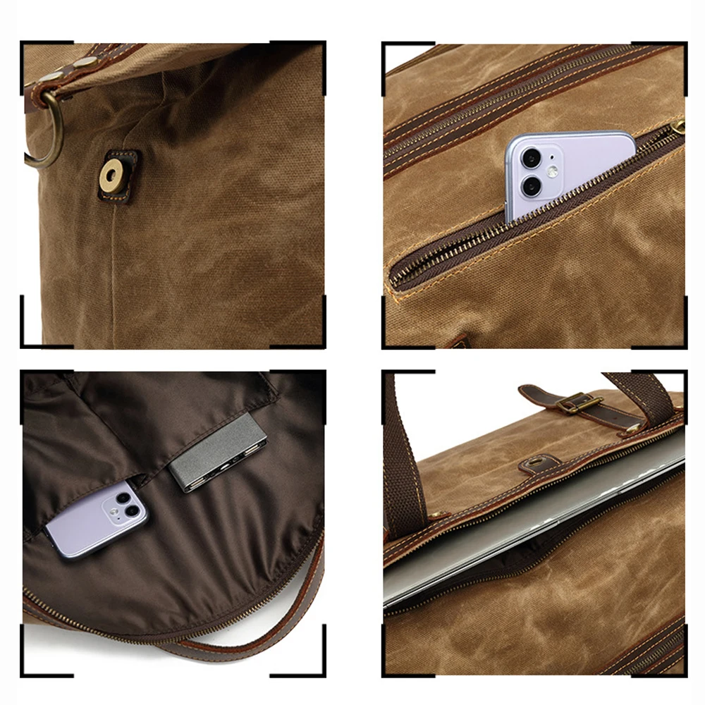 

Portable Travel Bag European and American Retro Waterproof Canvas Travel Bag Luggage Bag Sports Storage Bag