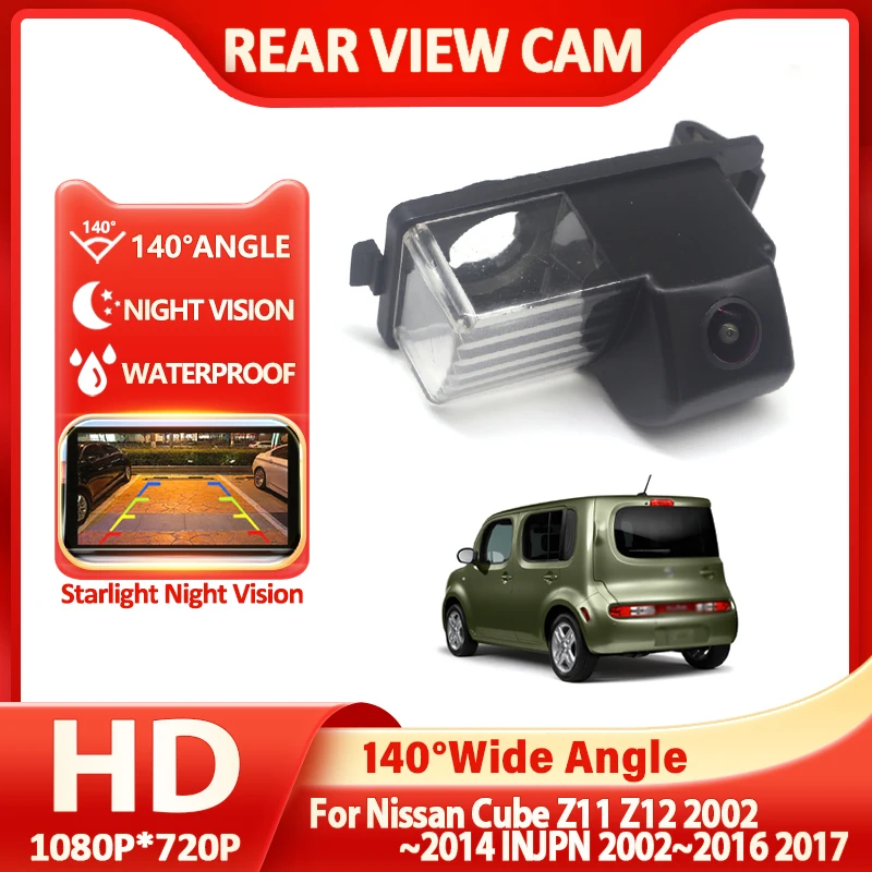 Car Back up Rear View Camera For Nissan Cube Z11 Z12 2002~2014 INJPN 2002~2015 2016 2017 CCD Full HD Night Vision Reversing CAM