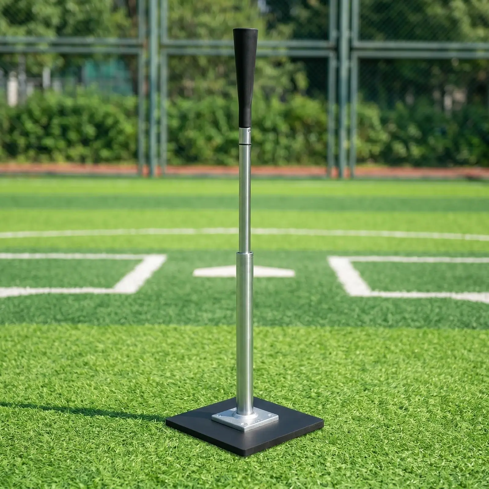 Heavy Duty Baseball Tee for Batting Practice with Sturdy Metal Post and Rubber Ball Seat